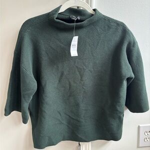Forest Green Mock-Neck Sweater
